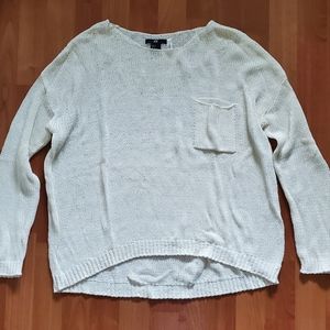 H&M cream sweater with pocket